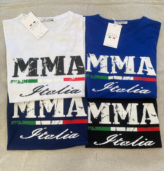 magliette cottone fiammato maniche corte bianco blu avio nero